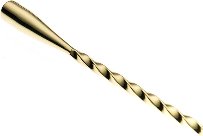Barfly Teardrop Bar Spoon, End 11 13/16" (30 cm), Gold