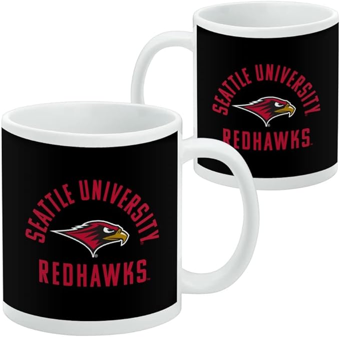 Seattle Redhawk Ceramic Coffee Mug, Novelty Gift Mugs for Coffee, Tea and Hot Drinks, 11oz, White