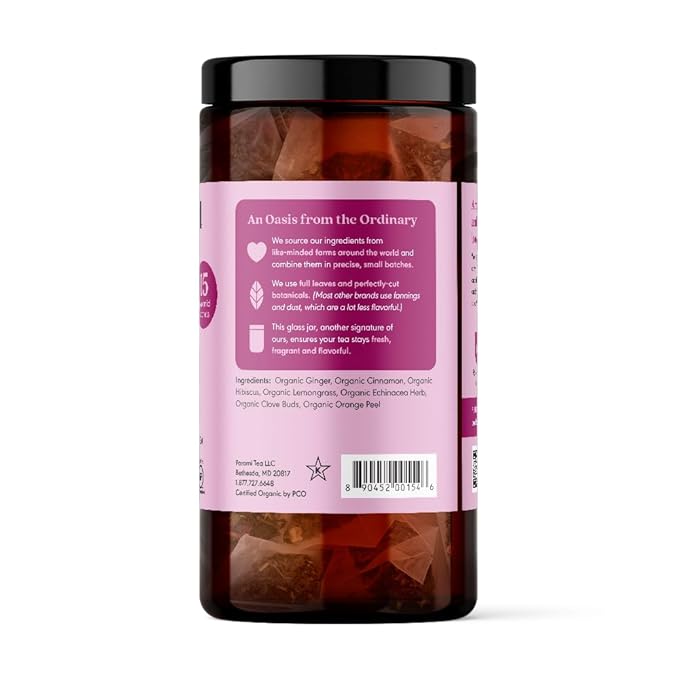 Paromi Wellness With Me Organic Herbal Tea, Signature Jar, 15 Count (Pack of 6)