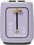 Beautiful by Drew Barrymore 2-Slice Toaster, Touch-Activated Display, 7 Shade Settings, Bagel/Frozen/Reheat Presets. (Lavender)