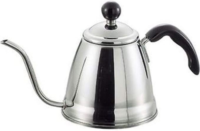 JapanBargain 4062, Japanese Gooseneck Kettle for Pour Over Coffee and Tea, Stainless Steel, Induction Heat Stove Compatible, 6-Cup, 1.2 Liter, Made in Japan