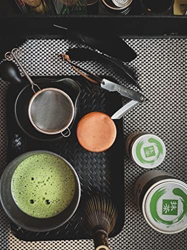 Dr. Weil Matcha Kari Mini Matcha Tea Set - Black- Ceremonial Organic Matcha with Whisk & Holder