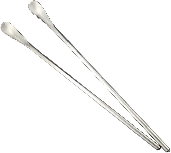 JASHII Matte Long Handle Spoon Cocktail Mixing Stirring Spoons Iced Tea Coffee Spoons with 8.6 inch Long Handle Brushed SUS304 Stainless Steel, 6-Piece