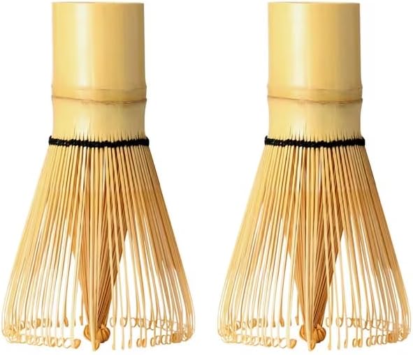 BlendWell 100 Prong Bamboo Matcha Whisk, Pack of 2, Traditional Chasen for Smooth and Frothy Matcha Tea