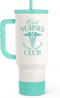 Nurse Gift for Women, Nutrition Facts Tumbler with Handle, Insulated Stainless Steel Travel Coffee Mug for Nursing Friends, Aprreciation Gifts for Nurse Week, Birthday, Christmas, 40oz