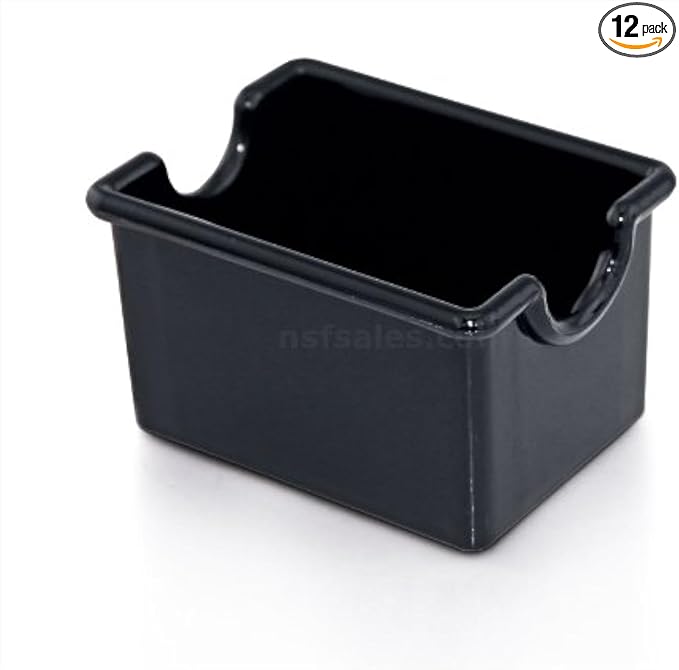 New Star Foodservice 1028669 Plastic Sugar Packet Holder, Black, Set of 12