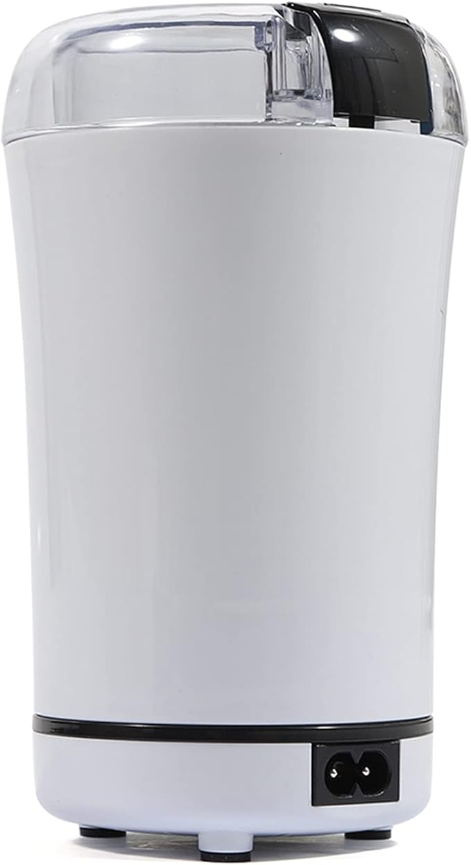 Electric Coffee Grinder-Electric Blade Spices, Coffee Grinder, Fast Coffee Grinder with Stainless Steel Blade, Great for Coffee Beans, Spices, Herbal Nuts, Grains-White