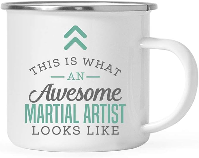 Andaz Press 11oz. Stainless Steel Campfire Coffee Mug Gift, This is What an Awesome Martial Artist Looks Like, 1-Pack, Birthday Gift Ideas Coworker Him Her, Includes Gift Box