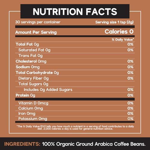 Dolce Superfoods Organic Instant Coffee – USDA Certified, Bold & Smooth Flavor, 14oz Travel-Friendly, No Additives, Non-GMO