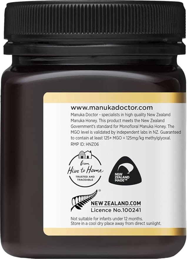 Manuka Doctor - MGO 125+ Manuka Honey Value Bundle, Monofloral 100% Pure New Zealand Honey. Certified. Guaranteed. Raw. Non-GMO (8.75 oz) - 3 Pack
