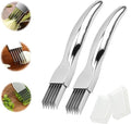 Christmas Stocking Stuffer 2 Packs Shred Silk the Knife, 2024 New ShredKnife Shred Silk the Knife Stainless SteelChopped Green Onion Knife Onion Slicer Thin Multifunctional Vegetable