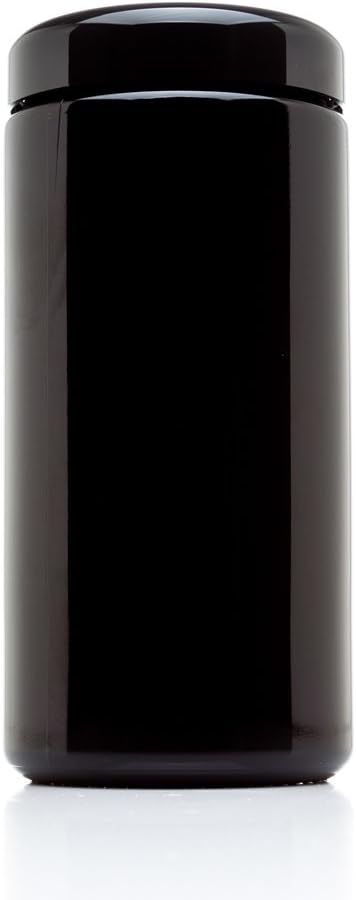 Infinity Jars, 1 L (34 fl oz) Premium Airtight Ultraviolet Glass Jar Smell Proof, Antistatic, Light Blocking Container for Herbs, Coffee, Tea & Spices Durable, Travel-Friendly Storage