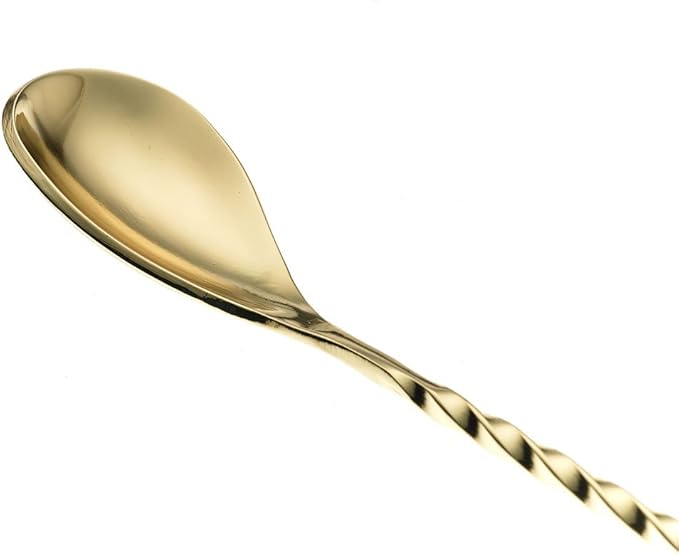 Barfly Teardrop Bar Spoon, End 11 13/16" (30 cm), Gold