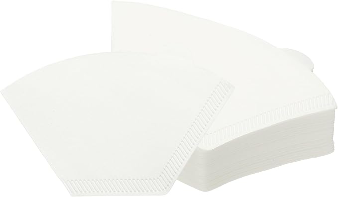 uxcell 100Pcs Coffee Filters, Disposable Fan-Shaped Paper Filter for 1-2 Cups, Suitable with Home Office Use and Drip Coffee Maker, White(U1O1)