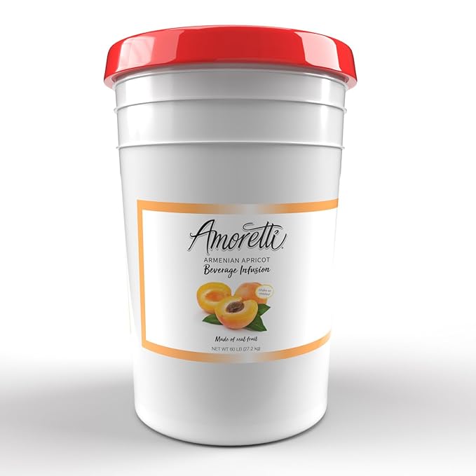 Amoretti - Armenian Apricot Beverage Infusion - Drink Mix & Water Enhancer with Pump for Flavoring Cocktails, Waters, Teas, and other Beverages, Preservative Free