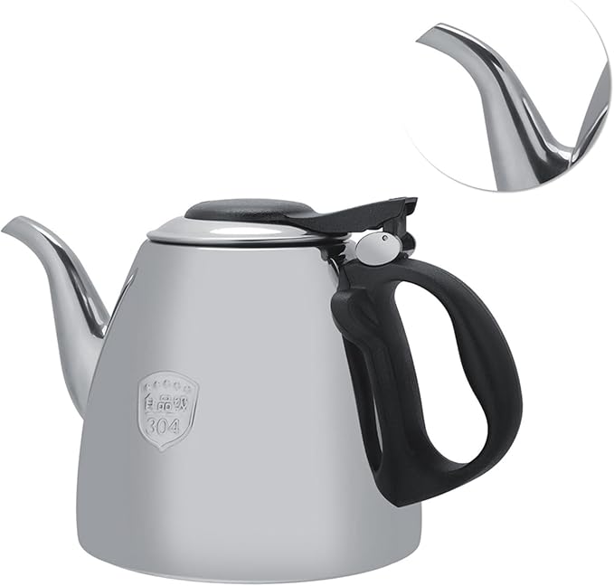 1.2l 1.5L Stovetop Teapot Stainless Steel Stove top Teapot Tea Coffee Pot Kettle Heat Resistant Handle(1.2L)