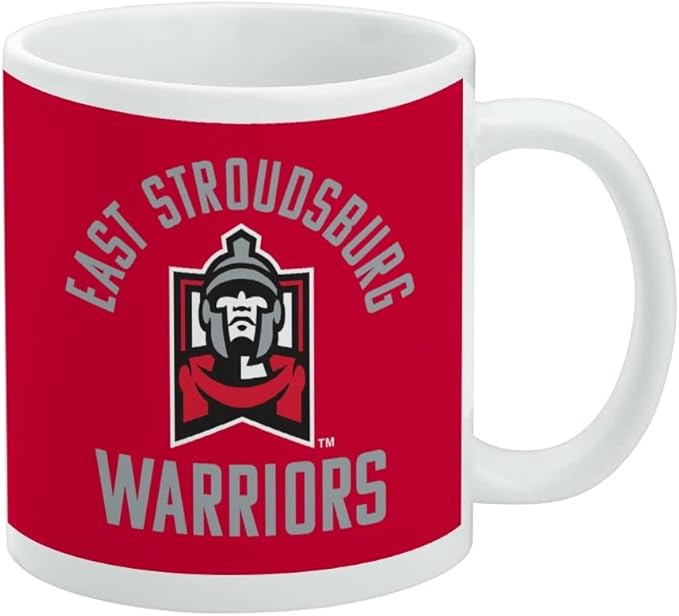 East Stroudsburg University of Pennsylvania Warriors Logo Ceramic Coffee Mug, Novelty Gift Mugs for Coffee, Tea and Hot Drinks, 11oz, White