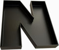 Hard Plastic Reusable Fillable Letters Numbers Serving Trays for Party Decoration (N, Black)