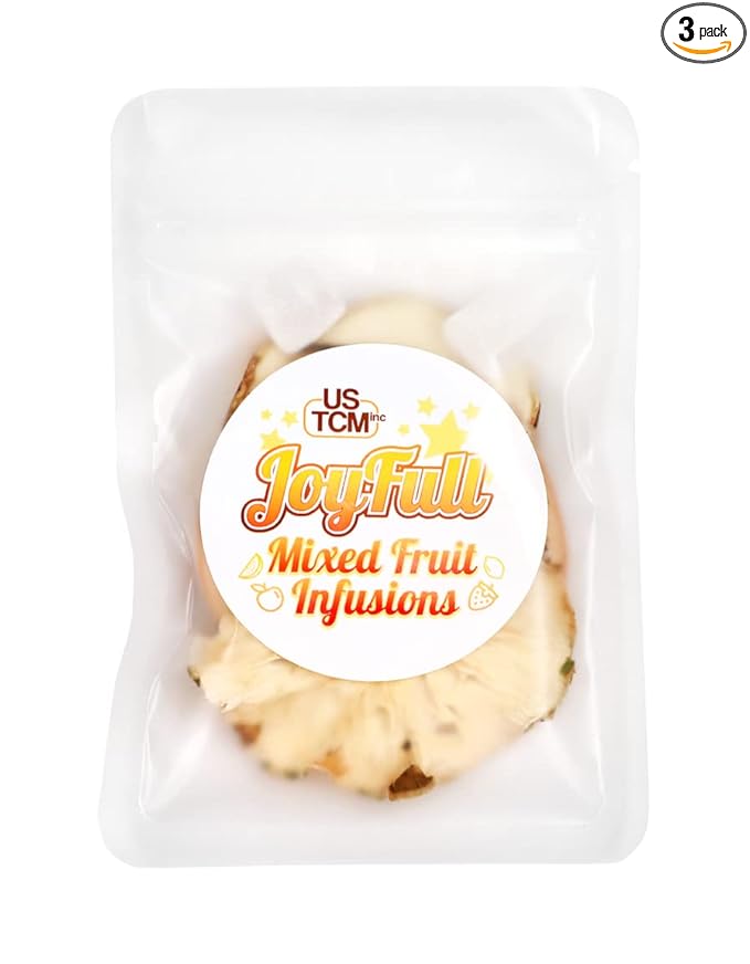 USTCM JoyFull Mixed Fruit Infusions Fruit Tea Single Pack All Natural Dried Fruits Mixed Flavors Make Perfect Tea! 15g (Pineapple, Snow Pear, Grapefruit, Pack of 3)