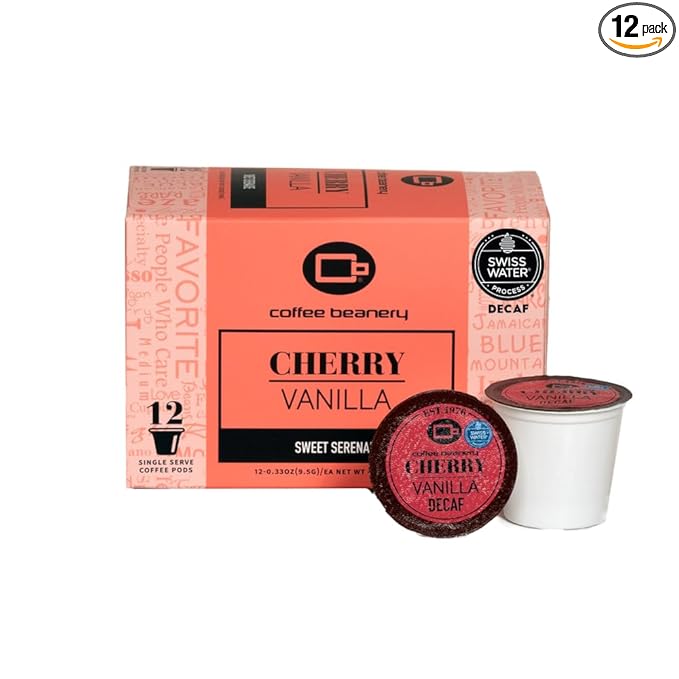 Coffee Beanery Decaf Coffee Pods Flavored Medium Roast | 12ct 100% Specialty Arabica Gourmet
