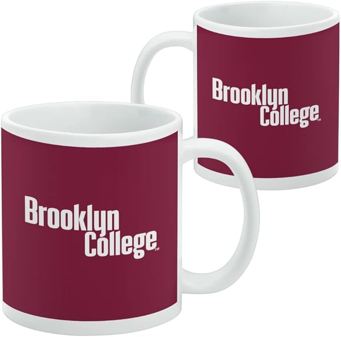 Brooklyn College Bulldogs Logo Ceramic Coffee Mug, Novelty Gift Mugs for Coffee, Tea and Hot Drinks, 11oz, White