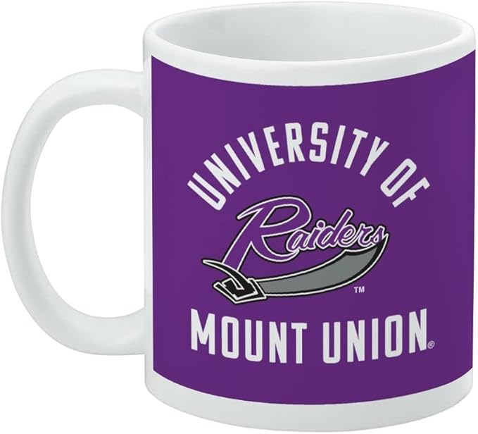 University of Mount Union Raiders Ceramic Coffee Mug, Novelty Gift Mugs for Coffee, Tea and Hot Drinks, 11oz, White