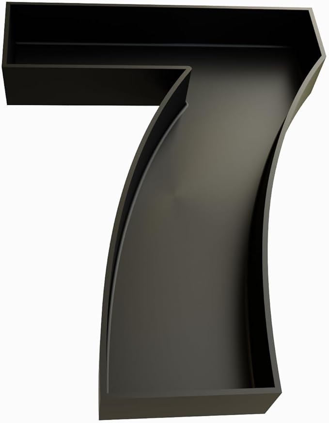 Hard Plastic Reusable Fillable Letters Numbers Serving Trays for Party Decoration (7, Black)