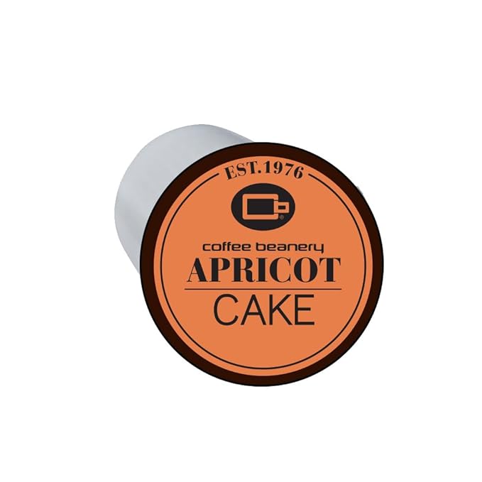 Coffee Beanery Apricot Cake Coffee Pods | 48ct Bulk Flavored Medium Roast | 100% Specialty Arabica | Gourmet
