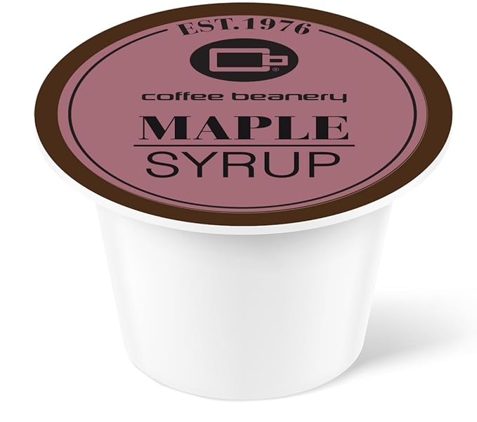 Maple Syrup Coffee Pods by Coffee Beanery | 12ct Flavored Coffee Pods Medium Roast Coffee Pods| 100% Specialty Arabica Coffee| Gourmet Coffee Pods