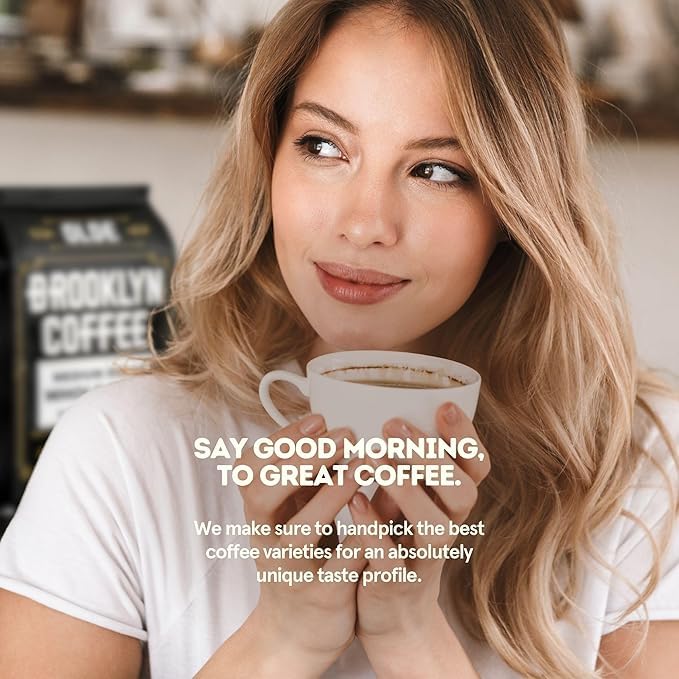 BROOKLYN COFFEE Whole Bean, Classic Dark Roast (5lb) Bold, Smooth Taste, Intense Aroma - Fresh Bulk Coffee Beans Roasted Weekly in NYC