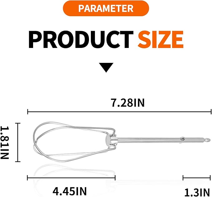 2 Pack Hand Mixer Attachments Beaters Compatible with BLACK and DECKER Electric Hand Held Mixer, Stainless Steel Replacement Parts, Beaters Electric Mixer Parts Accessories