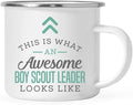 Andaz Press 11oz. Stainless Steel Campfire Coffee Mug Gift, This is What an Awesome Boy Scout Leader Looks Like, 1-Pack, Birthday Gift Ideas Coworker Him Her, Includes Gift Box