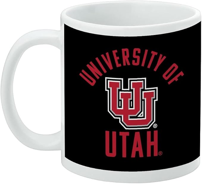 University of Utah Utes Ceramic Coffee Mug, Novelty Gift Mugs for Coffee, Tea and Hot Drinks, 11oz, White
