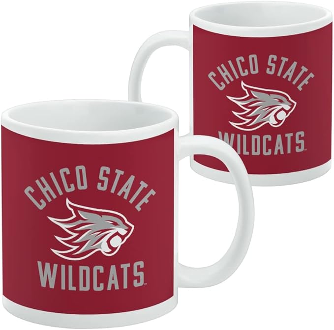 California State University Chico Wilcats Logo Ceramic Coffee Mug, Novelty Gift Mugs for Coffee, Tea and Hot Drinks, 11oz, White
