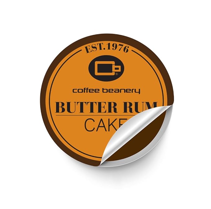 Butter Rum Cake Decaf Coffee Pods by Coffee Beanery | 96ct Bulk Flavored Decaf Coffee Pods Medium Roast Coffee