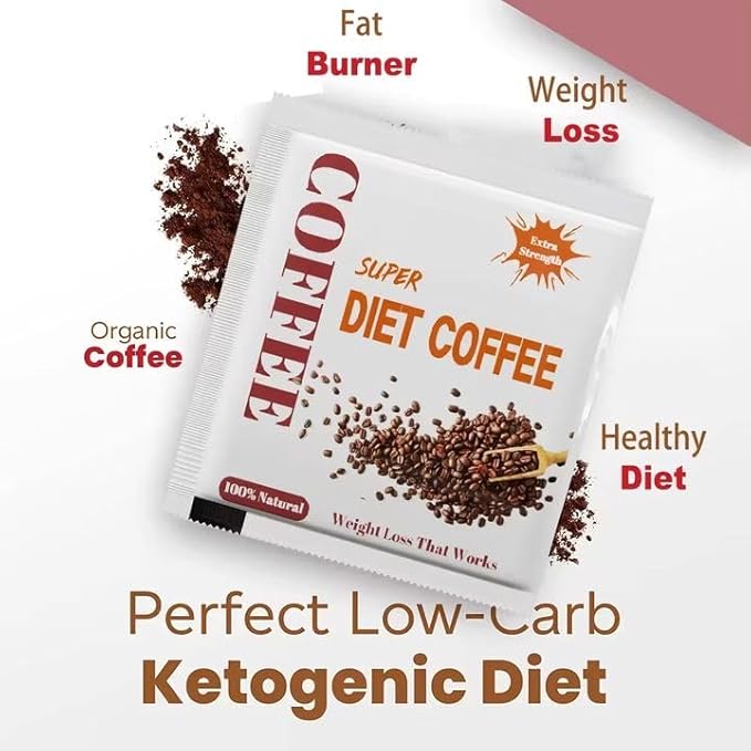 Super Diet Coffee for Weight Loss, 100% Natural, 15g x 15 Sachets