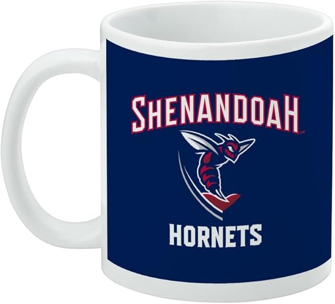 Shenandoah University Hornets Logo Ceramic Coffee Mug, Novelty Gift Mugs for Coffee, Tea and Hot Drinks, 11oz, White