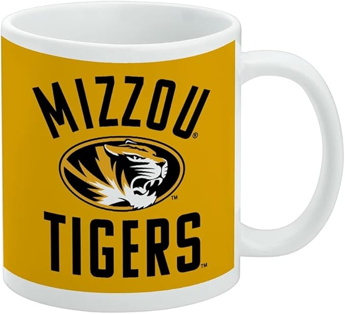 University of Missouri Tigers Ceramic Coffee Mug, Novelty Gift Mugs for Coffee, Tea and Hot Drinks, 11oz, White