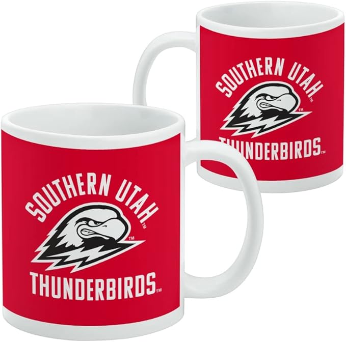 Southern Utah University Thunderbirds Ceramic Coffee Mug, Novelty Gift Mugs for Coffee, Tea and Hot Drinks, 11oz, White