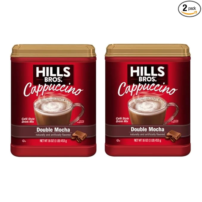 Hills Bros. Flavor Coffee (Double Mocha, 16 Ounce (Pack of 2)