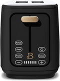 Beautiful by Drew Barrymore 2-Slice Toaster, Touch-Activated Display, 7 Shade Settings, Bagel/Frozen/Reheat Presets. (Black Sesame)
