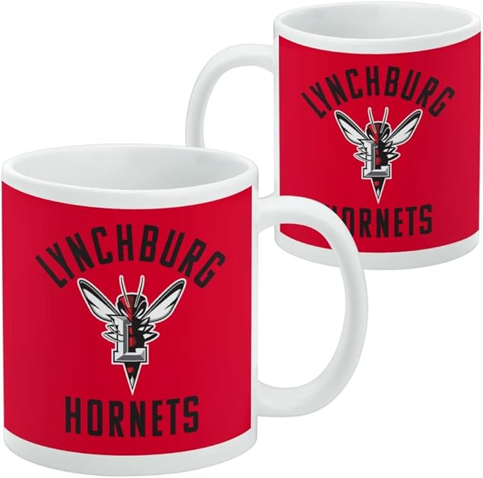 University of Lynchburg Hornets Logo Ceramic Coffee Mug, Novelty Gift Mugs for Coffee, Tea and Hot Drinks, 11oz, White