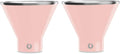 SNOWFOX Premium Vacuum Insulated Stainless Steel Martini Glass, Set of 2, Martinis Stay Icy Cold, Stemless Cocktail Glasses, Elegant Home Entertaining, Bold Beautiful Barware Set, 8 oz, Light Pink