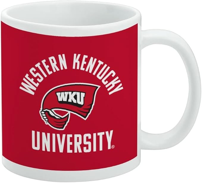 Western Kentucky Hilltopper Ceramic Coffee Mug, Novelty Gift Mugs for Coffee, Tea and Hot Drinks, 11oz, White