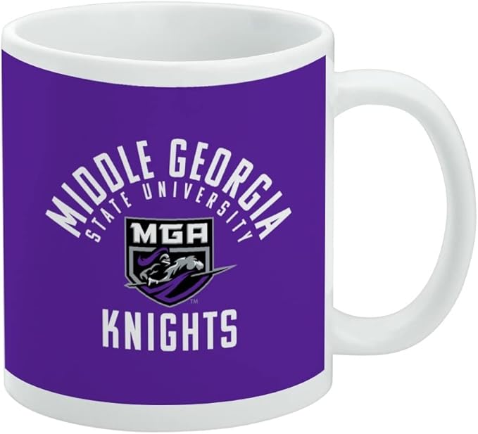 Middle Georgia State University Knights Logo Ceramic Coffee Mug, Novelty Gift Mugs for Coffee, Tea and Hot Drinks, 11oz, White
