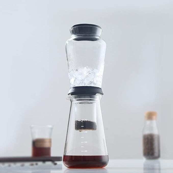 Ice Cold Brew Dripper High Borosilicate Glass Coffee Maker, 900ml Capacity, Ideal for Home Kitchen, Slow Extraction for Richer, No Extra Filtration Needed