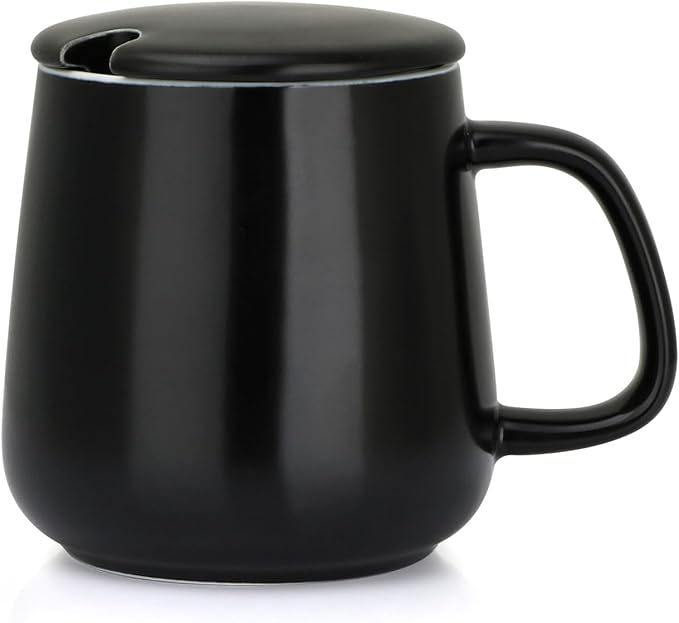 VOBAGA Coffee Mug Warmer Coffee Gift Set, Come with 15 oz Ceramic Mug (Black