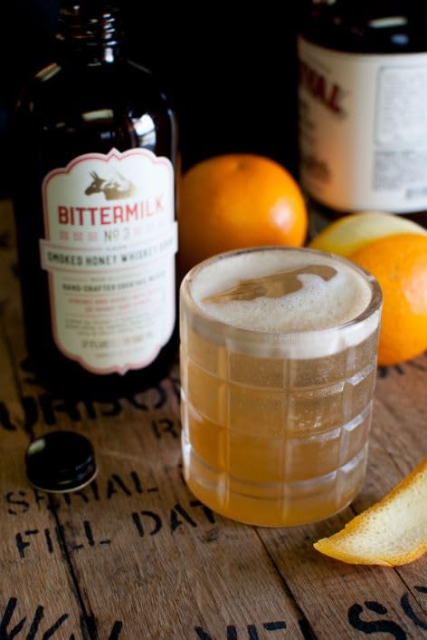 Bittermilk No.3 Smoked Honey Whiskey Sour Mix for Cocktails – Sweet and Sour Mix - Smoked Honey Syrup for Cocktails - Handcrafted Cocktail Mixer - Makes 17 Cocktails