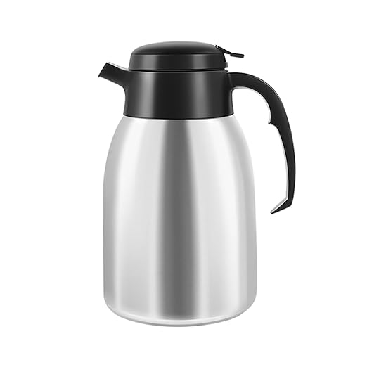 SYBO Thermal Coffee Carafe 74oz, 12 Hours Thermos, Insulated Stainless Steel Carafe for Keeping Hot/Cold Coffee, Tea, Water, Drink Dispenser for Parties, Travel, Camping, Office
