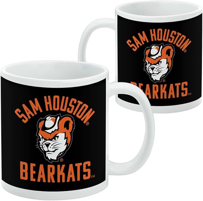 Sam Houston State University Bearkats Ceramic Coffee Mug, Novelty Gift Mugs for Coffee, Tea and Hot Drinks, 11oz, White